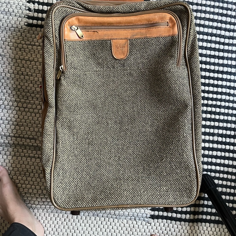 Vintage Hartmann Tweed rolling Carry-on suitcase